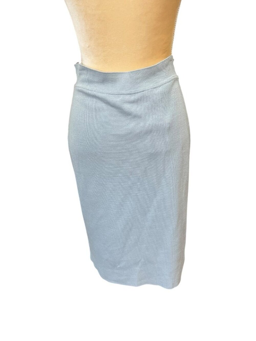 New Tombolini Blue Viscose Pencil Skirt Size 50 US Size 12/14 - Picture 4 of 9